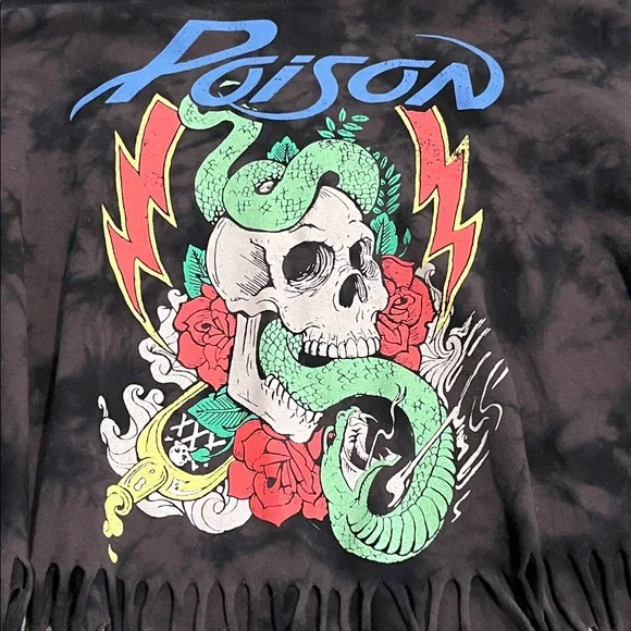 💙TRADED💙Vintage POISON fringe band shirt - Picture 2 of 12